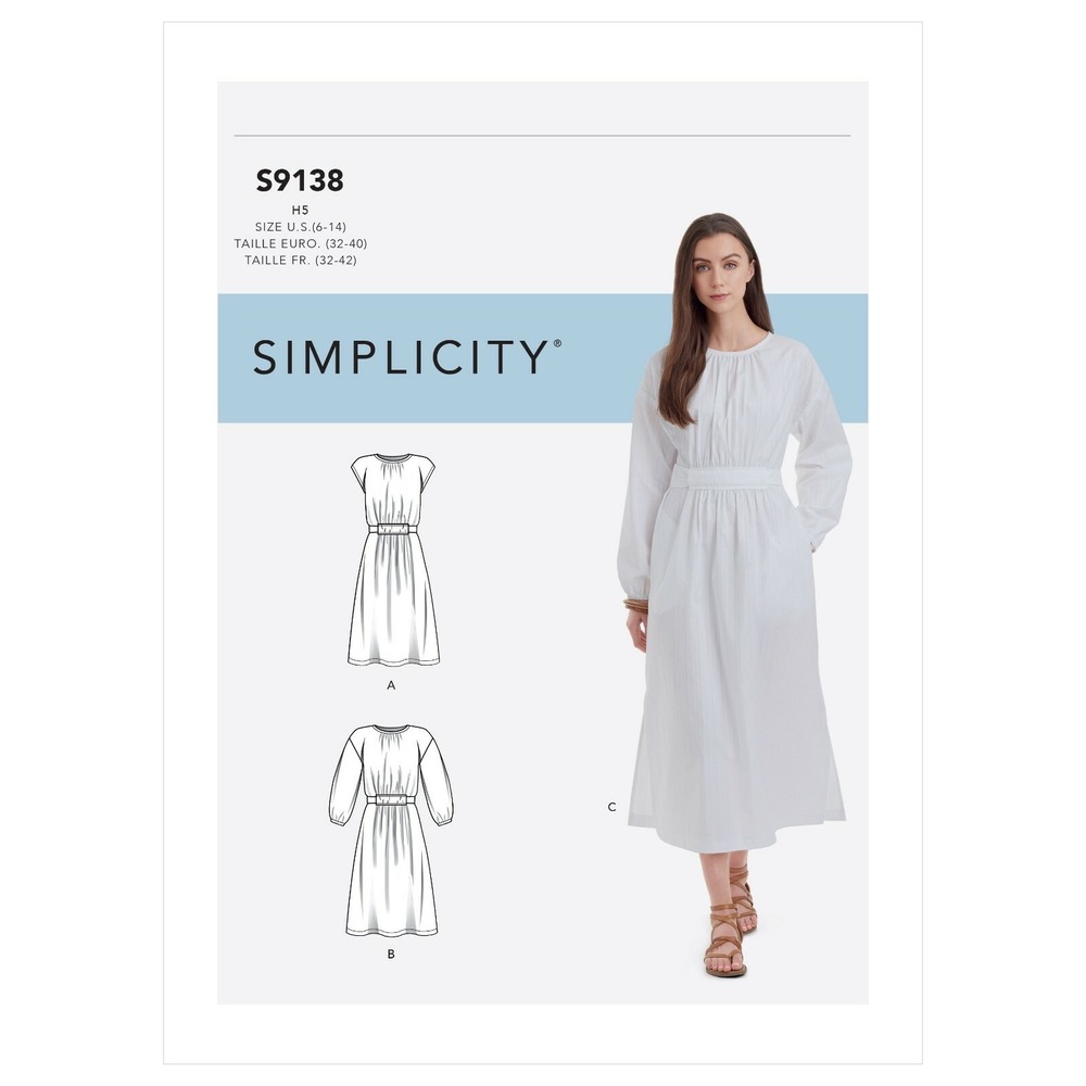 Simplicity Misses' Dress w/Front Belt Carrier R10594 (S9138) Size U5 (16 - 24)
